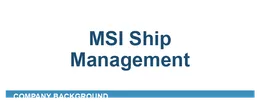 MSI Ship Management